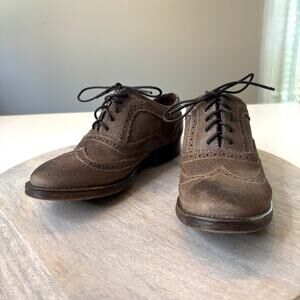 Roan by Bed Stu Brown Suede Oxford Shoes Women’s 7 Wingtip Lace Up Brogue Casual